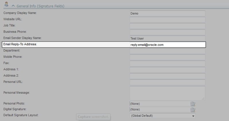 An image of the Email Reply-To Address field.