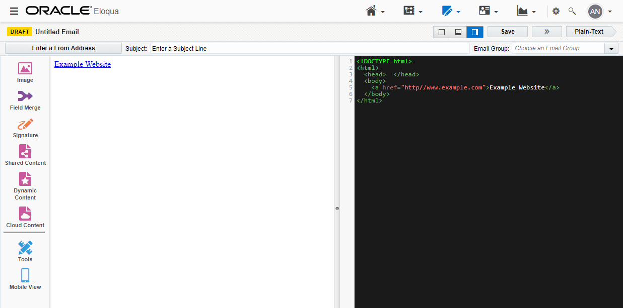 An image of the HTML pane.
