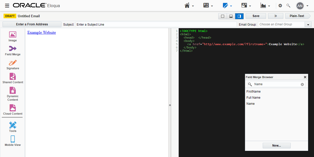 An image of the query parameter in the URL.