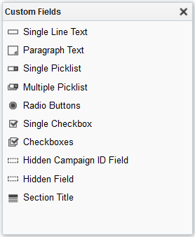 Classic Design Editor form field types