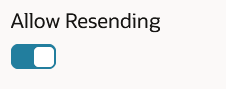 Allow resending toggle
