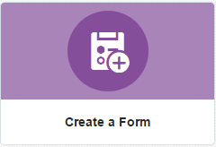 An image of the Create a Form button