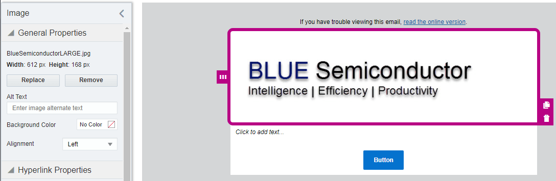 An image of the email with the newly added image