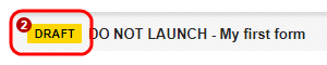 An image highlighting the Draft status with errors