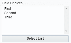 An image highlighting the Select a List button
