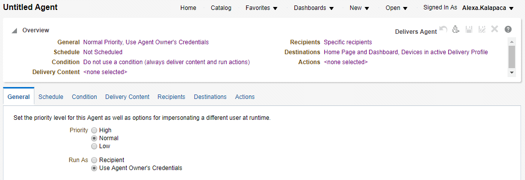 An image of the Agent editor