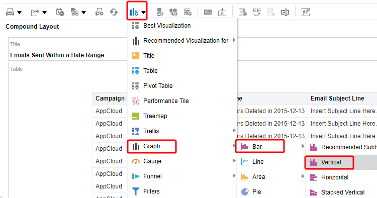 An image demonstrating how to create a vertical graph