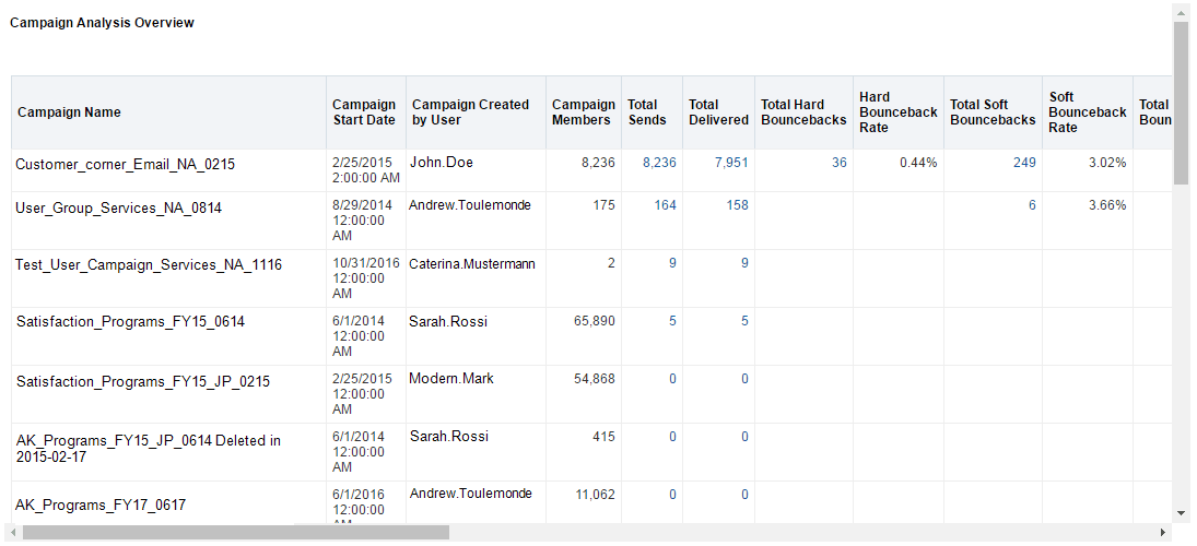 An image of the Campaign Analysis Overview report