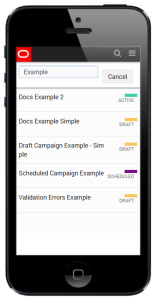 An image of a campaign search results.