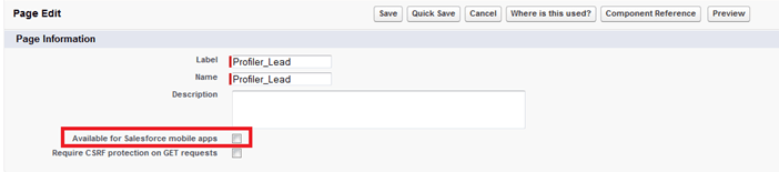 An image of the Available for Salesforce mobile apps option.