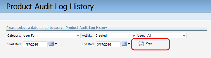 An image of the View button.