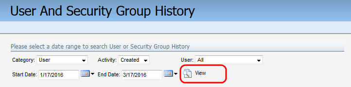 An image of the View button.