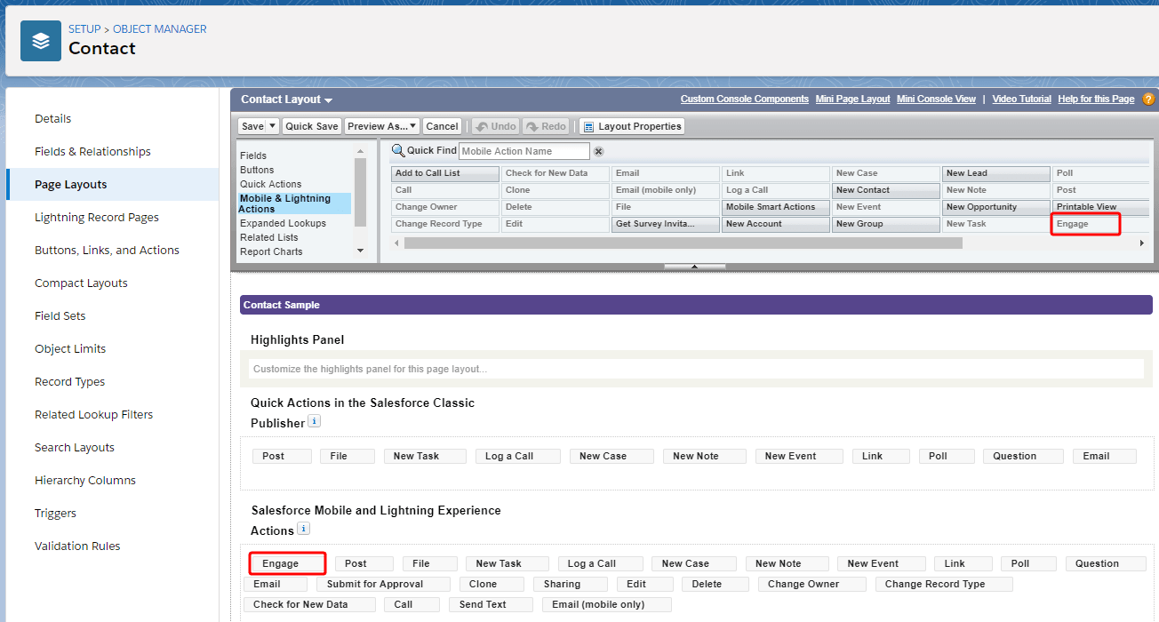 An image of the Page Layouts page