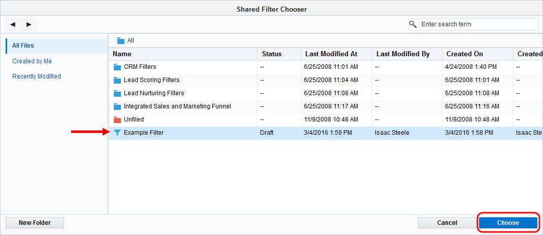 Adding shared filters and shared lists to segments