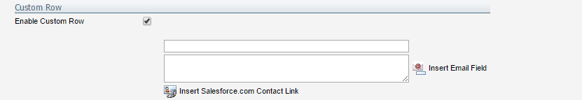 An image of the custom row section.