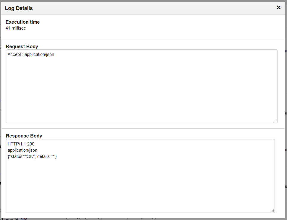 An image of an app's Log Details expanded An image of an app's Log Details expanded