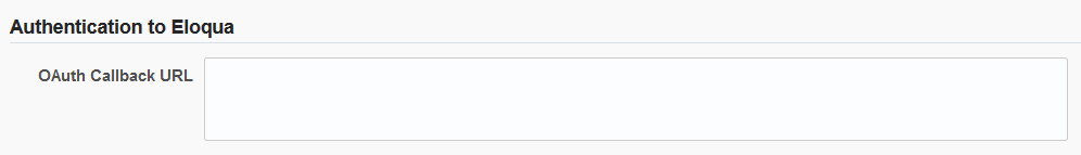 An image of the Authentication to Eloqua page An image of the Authentication to Eloqua page