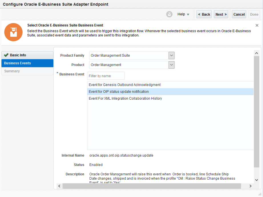 Description of oit_eventstatus.gif follows Description of oit_eventstatus.gif follows