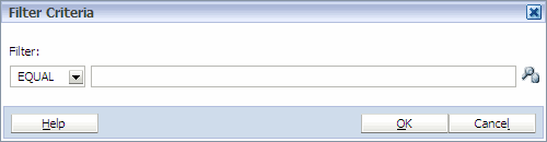 Use the Filter Criteria dialog box to filter dimensions in a synchronization.