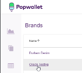 Screenshot, der die Auswahl einer Marke auf der Auswahlseite "Brands" darstellt.