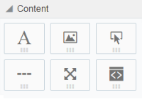 Imagen de las opciones de bloque de contenido