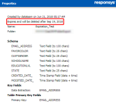 Image de la date d'expiration d'une table supplémentaire