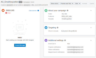 Immagine di Progettazione campagna SMS