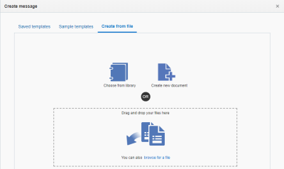 Immagine che mostra la scheda Crea da file