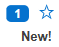 Message count and Favorites icon