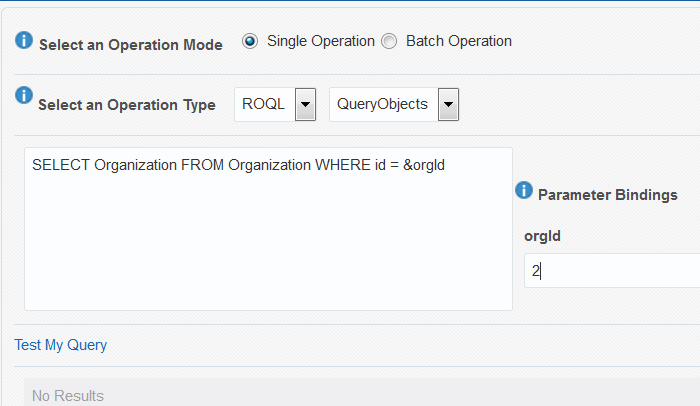 Description of "Figure 3-22 Query Example using Bind Parameters " follows