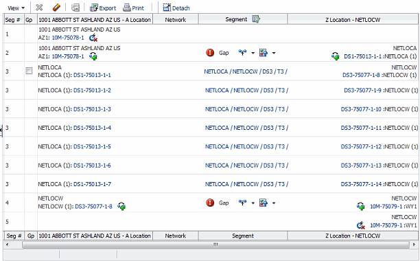 Connectivity Design tab for UNI Connectivity