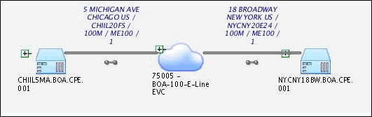 E-Line service schematic view