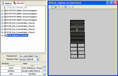 Shows a rack visualiztion in Design Studio.