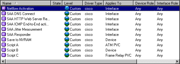 Shows the Details Pane with the list of existing scripts