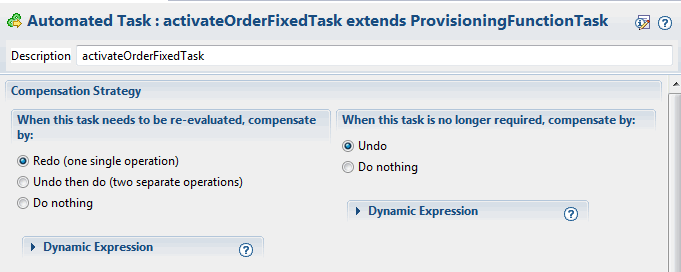 Shows task compensation options.