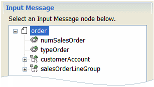 Shows an input message specified in a recognition rule.