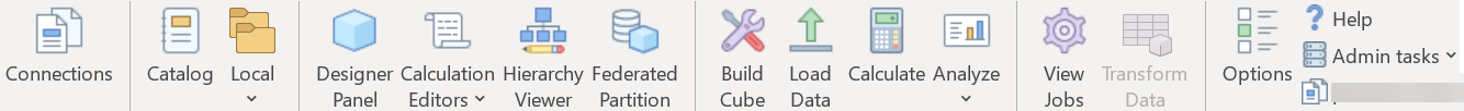 صورة لشريط Cube Designer.