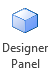 صورة أيقونة "لوحة المصمم" في شريط cube designer.