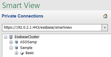 Smart Viewプライベート接続のURLのイメージ。 Smart Viewプライベート接続のURLのイメージ。