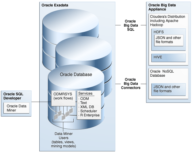 Picture of Oracle Data Mining tools.
