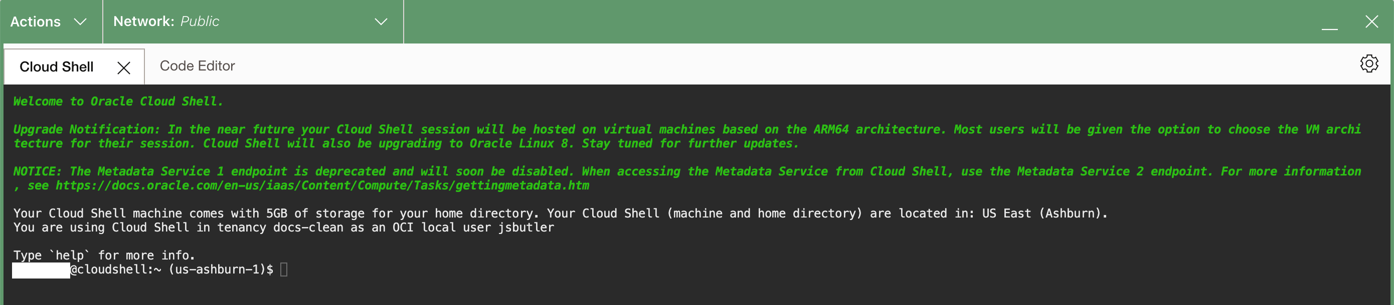 Registerkartenansicht des Codeeditors