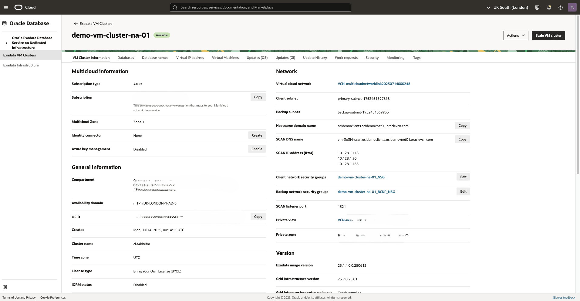 In diesem Screenshot wird gezeigt, wie Sie die Konnektivität zu Object Storage aktivieren.