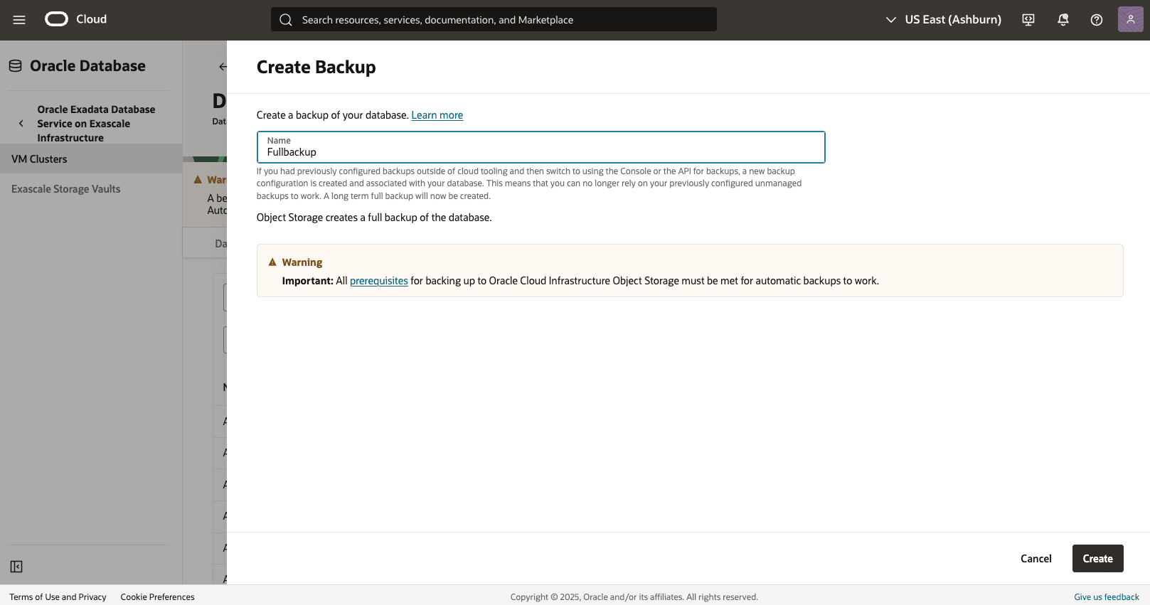 Ein Screenshot des manuellen Backup-Prozesses. Ein Screenshot des manuellen Backup-Prozesses.