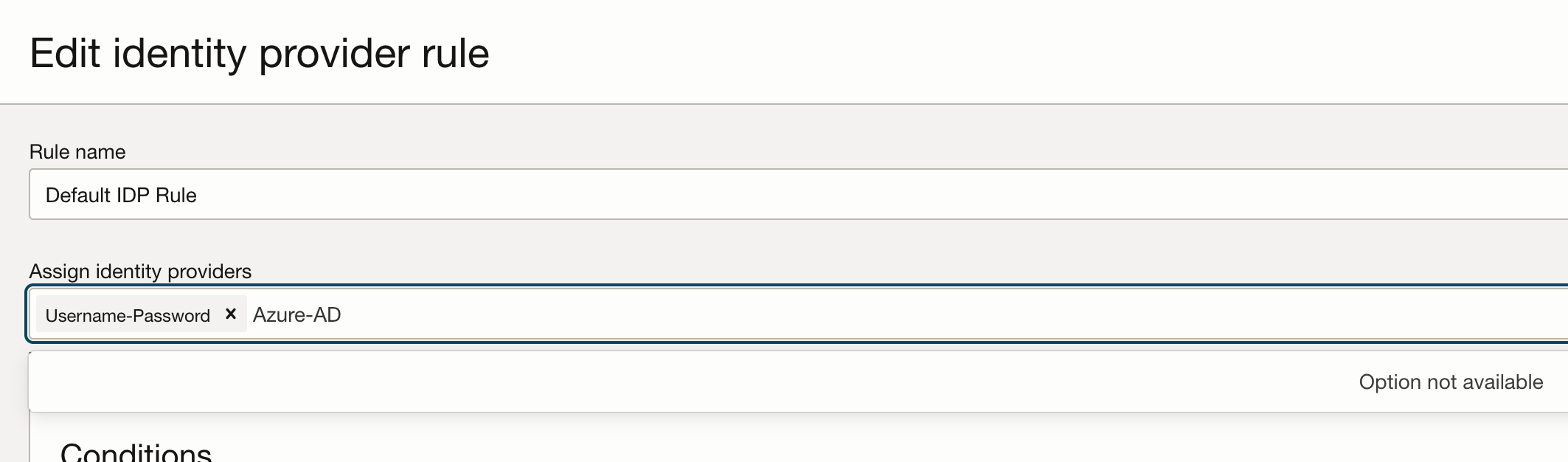 Zum Einblenden hier klicken Identitätsprovider zuweisen.