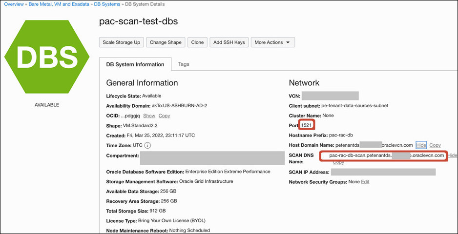 SCAN-Host und -Port