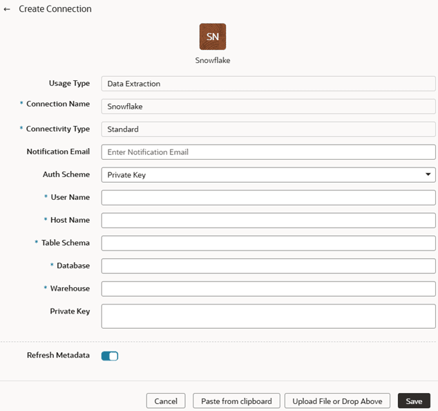 Snowflake-Verbindung mit Private Key-Authentifizierung erstellen