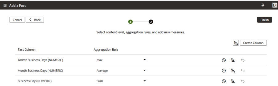 Schritt 2 des Assistenten auf der Seite "Fact hinzufügen" Schritt 2 des Assistenten auf der Seite "Fact hinzufügen"