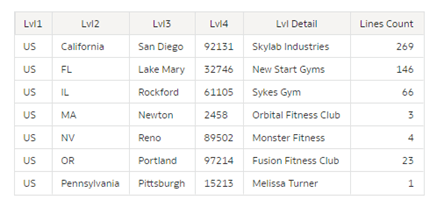 Bericht mit benutzerdefinierten Hierarchiedetails Bericht mit benutzerdefinierten Hierarchiedetails