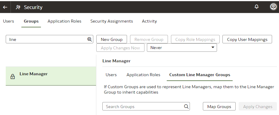 Line Manager-Gruppe