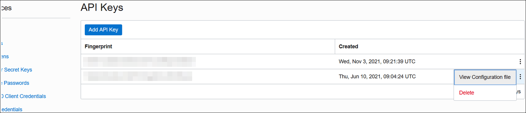 Die Grafik zeigt die Menüoption "Konfigurationsdatei anzeigen".